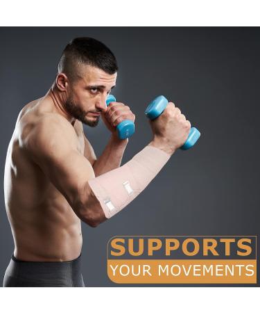 D&H Medical Elastic Bandage Wrap - 4 Pack Premium Compression Rolls (4" x 5' 3" x 5') for Wrist Calf Ankle & Foot - Includes Extra Clips - Buy Online on GoSupps.com