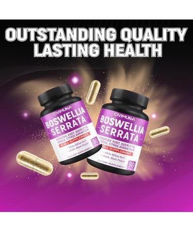 Boswellia Capsules with Boswellia Turmeric Quercetin and More - 90 Capsules for 3 Months Supply - Buy Online on GoSupps.com