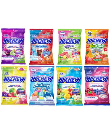 Hi-Chew Snack Peak Variety Gift Box - Soda Pop, Sweet and Sour, Superfruit, Tropical, Fantasy, Original, Berry Mix - Plus Fruit - Buy Online on GoSupps.com
