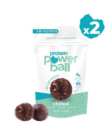 Protein Power Ball Healthy Snacks - Mint Dark Chocolate Vegan Energy Bites (2 Pack, 4.5oz) | Gluten, Dairy, Soy Free - Buy Online on GoSupps.com