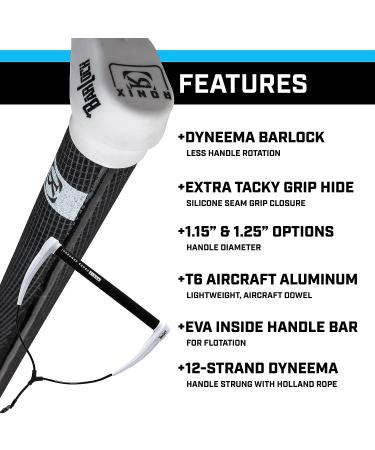 Ronix North Dyneema BarLock Handle Grip- 1.3 in. Diameter Black/White - Buy Online on GoSupps.com