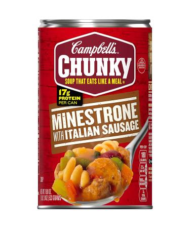 Campbell's Chunky Minestrone with Italian Sausage Soup - 18.8 oz Can - Buy Online on GoSupps.com