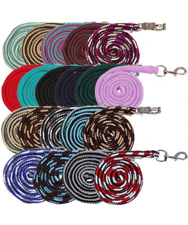 RL24 lead rope with snap hook or panic hook BASICLINE in many colors dark brown/light brown/beige panic hook