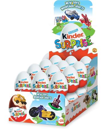 Kinder Bueno Milk Chocolate and Hazelnut Cream Candy Bars 20 Packs 2 Individually Wrapped Bars Per Pack (20 x 43g) & Surprise Milk Chocolate Eggs with Toys Classic 24 Pack 480 grams (20gx24) - Buy Online on GoSupps.com