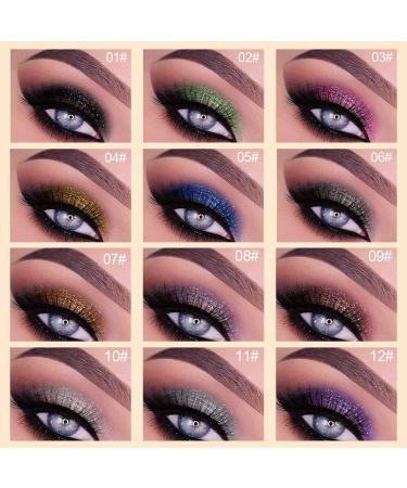 Shimmer Eyeshadow Stick | Glitter Eyeshadow Stick Set - Waterproof Eyeshadow Kit Long-Lasting Cream Eye Shadow Stick Makeup for Women Girls Gifts Uwariloy - Buy Online on GoSupps.com