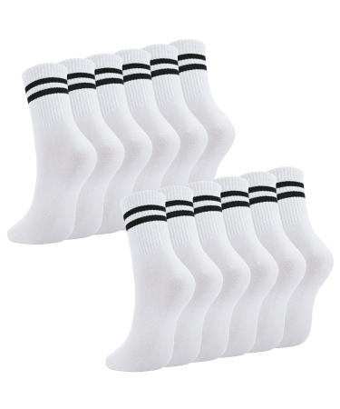 Utensilsto 6 pairs of women's socks sports socks tennis socks sports socks with stripes 38-43 cotton socks for women 38-43 white