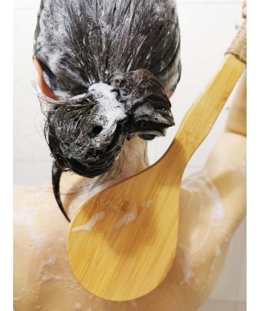 Chikoni Dry Bath Body Brush Back Scrubber with Long Wooden Handle - 100% Natural Bristles for Exfoliation, Detox, Cellulite, and Blood Circulation - Health-Boosting Body Massager - Buy Online on GoSupps.com