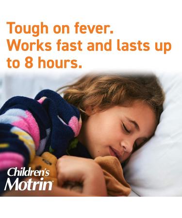 Motrin Children's Liquid Pain Relief Reduces Fever for up to 8 hours Ibuprofen Fruit Flavour Dye Free 120ml - Buy Online on GoSupps.com