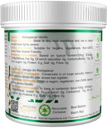 Madagascan Vanilla Powder 1kg - Premium Gourmet 100% Pure Ground Vanilla Bean Powder | Vegan, Non-GMO, Gluten Free | Kosher Friendly | Recyclable Container - Buy Online on GoSupps.com