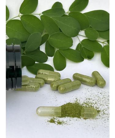 Jamaican Moringa Capsules 100% Natural Ingredients Made from Dried Moringa Leaves Pods & Seeds 90 Capsules 500mg with Turmeric & Ginger Herbal Supplement Nutrient-Rich Easy to Swallow - Buy Online on GoSupps.com