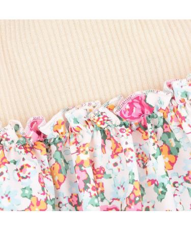 Paidful Dog Blumen Dress for Small & Medium Dogs - Soft Cotton Ruffled Summer Tank for Girls - Breathable Clothing for Chihuahua & Yorkie - Beige - Buy Online on GoSupps.com