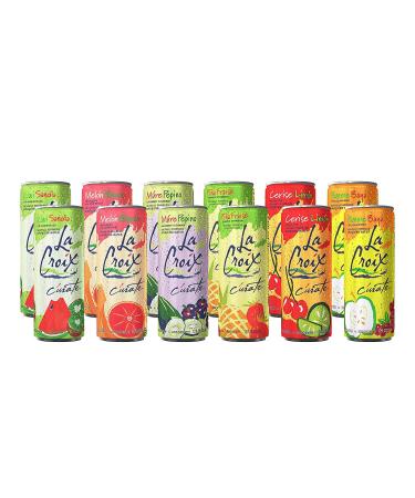 La Croix Sparkling Water - All Flavor Variety Pack, 14 Flavors (Sampler),  12 Oz Cans, Flavored Seltzer Drinking Water Beverage Naturally Essenced 