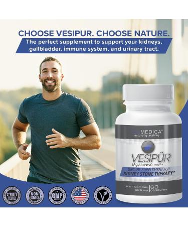 PurMEDICA Vesipur Kidney & Gallbladder Support Supplement - 8-in-1 Natural Formula - 60 Vegetarian Capsules - Buy Online on GoSupps.com