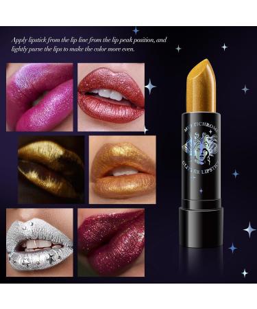  Nurvidis Glitter lipstick waterproof shimmer - Matte lipstick with glitter - Metallic lipstick - Non-sticky - Diamond Shiny lipstick - Pearlescent finish for long-lasting color - Buy Online on GoSupps.com