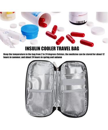 Diabetic Medication Cooler Case - Lightweight Multi-Layer Zipper Bag for Outdoor Use (Purple) - Buy Online on GoSupps.com