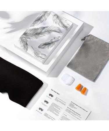 FRESHME Handmade Cotton Sleep Mask Blackout - Adjustable Soft Eye Cover for Women Men - Breathable Blindfold for Sleeping, Travel - Black - Buy Online on GoSupps.com