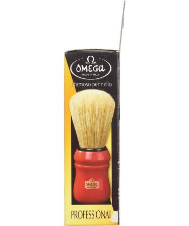 Omega 10049 Shaving Brush - Pure Bristle - Black | High-Quality Men's Grooming Tool - Buy Online on GoSupps.com