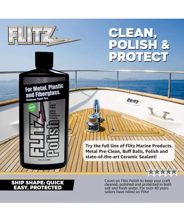 Flitz Multi-Purpose Polish and Cleaner Liquid for Metal  Plastic  Fiberglass  Aluminum  Jewelry  Sterling Silver: Great for Headlight Restoration + Rust Remover  Made in the USA Single - Buy Online on GoSupps.com