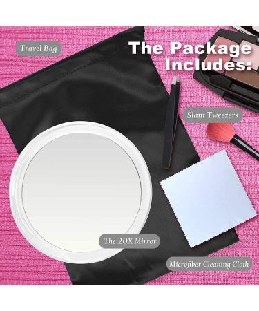 B Beauty Planet 6-Inch 20X Magnifying Mirror with Suction Cups for Makeup Application, Tweezing, Blackhead & Blemish Removal - Buy Online on GoSupps.com