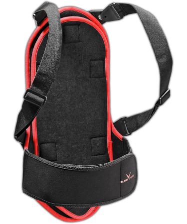 Buy Black Crevice Back Protector for All Ages - Ergonomic & Adjustable | Breathable for Kids & Adults - Available in Black Red & Silver - Buy Online on GoSupps.com