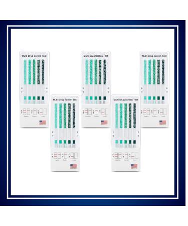 5 Pack DrugExam THC Advantage Home Urine Test Kit - Made in USA - Highly Sensitive Multi-Level Marijuana Test - Detects 15 ng/mL, 20 ng/mL, 50 ng/mL, 200 ng/mL, 300 ng/mL - Buy Online on GoSupps.com