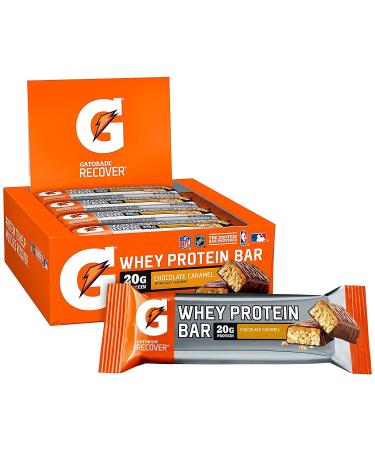 Gatorade Whey Protein Recover Bars Chocolate Caramel 2.8 ounce bars (12 Count)