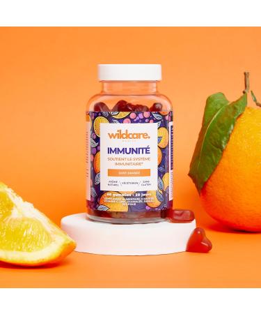 WILDCARE - IMMUNITY Gummies - Immune System Supplement - Natural Orange Flavor - Vegetarian - 3 Month Cure - 180 Gummies - Buy Online on GoSupps.com