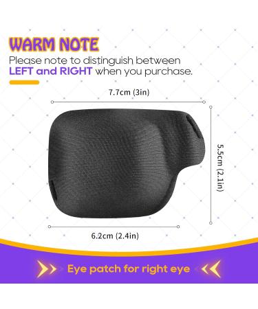 eZAKKA Medical Eye Patches for Adults & Kids - 4-Piece Set for Lazy Eye Amblyopia & Strabismus - Right Eye Black - Buy Online on GoSupps.com