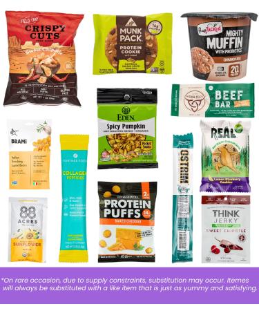 High Protein Sampler Snack Box - Healthy Fitness Gifts for Men | Military & Athletes Gift Basket - Buy Online on GoSupps.com