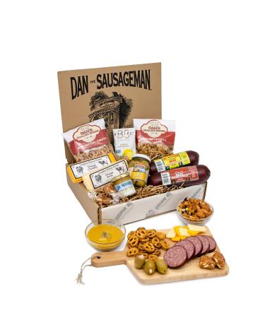 Dan the Sausageman's Sounder Gourmet Gift Box -Featuring Smoked Summer Sausage and Wisconsin Cheeses Retirement, Tenant, Contractor Appreciation Basket