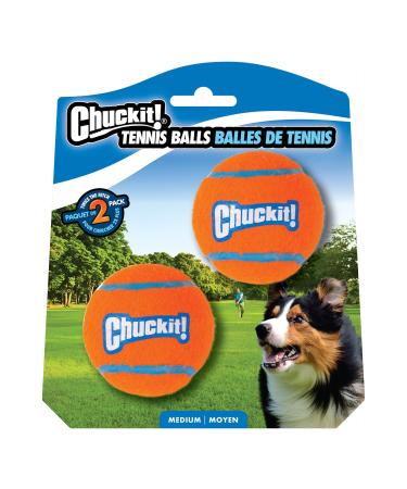 Chuckit! Dog Tennis Balls Durable Dog Toy Strong Tennis Ball for Dogs and Puppys Chuck It Launcher Compatible Fetch Dog Ball Medium 2 Pack Medium 2 Pack - Buy Online on GoSupps.com