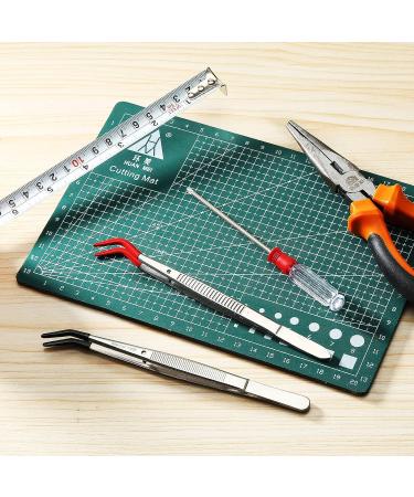 2-Piece Curved Bent Tip Tweezers Set with Rubber Tips - Stainless Steel Tools for Jewelry Making and Crafts - Red Black - Buy Online on GoSupps.com