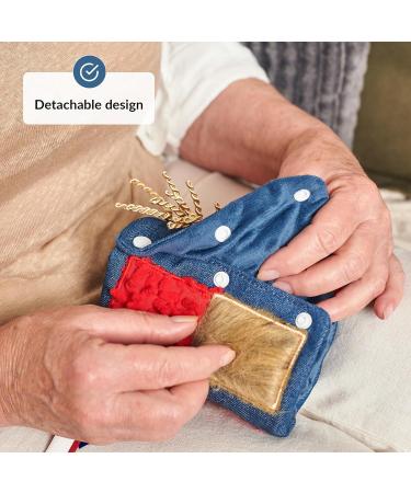 Fidget Wrist Cuff Sensory Toy for Dementia | Anxiety Sleeve for Seniors | Small Blue Fidget Toy for Elderly | Alzheimer s and Dementia Products - Buy Online on GoSupps.com