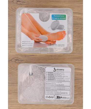 PHOGARY Natural Pumice Stone for Feet 2 PCS - Callus Remover for Hard Skin on Feet and Hands - Lava Pedicure Tool for Exfoliation and Dead Skin Removal - Buy Online on GoSupps.com