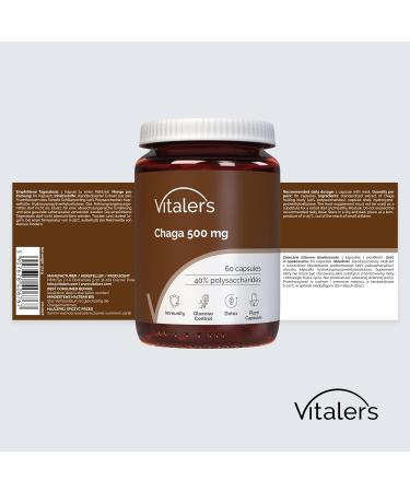NMM Sp z oo Vitalers Chaga 500 mg 60 capsules vegan 2 months supplementation no preservatives pure composition - Buy Online on GoSupps.com