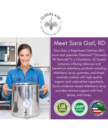 Elderlane Elderberry Drops - Immune Support Liquid Tincture - Keto Alcohol-Free Vegan Formula - Lab-Tested Non-GMO Gluten-Free - 2 Fl Oz - Buy Online on GoSupps.com