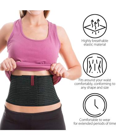 ORTONYX Abdominal Binder for Men and Women - Postpartum & Postoperative Support Belt - Black Large/XXL - Buy Online on GoSupps.com