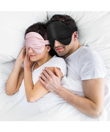 FRESHME Pure Mulberry Silk Sleep Mask Eye Cover - 100% Blackout Blindfold for Women and Men - Soft and Comfortable Eye Shade for Travel - Adjustable Band Included - Buy Online on GoSupps.com