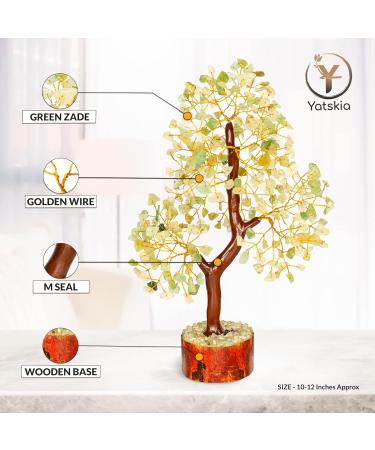 Green Jade Crystal Tree - Reiki Decor - Gemstone Tree of Life - Chakra Stones - Holistic Gifts for Women - Buy Online on GoSupps.com