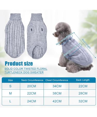 Dog Sweater Turtleneck Dog Jumper Winter Knitted Pet Pullover Warm Puppy Sweater Coat Vest Knitwear Clothes Crochet Dog Apparel for Small Medium Dogs and Cats Autumn Winter Indoor Outdoor (S) - Buy Online on GoSupps.com