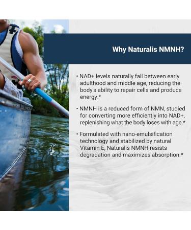 Naturalis Liposomal NMNH 300mg (NMN Alternative) | Boost NAD+ Levels & Support Healthy Aging* | Bioenhanced with Vitamin E for Advanced Absorption Stability & Antioxidant Protection* | 120 Softgels 120 Count (Pack of 1) - Buy Online on GoSupps.com