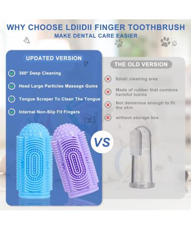 LDIIDII Dog Toothbrush Dog Finger Toothbrush 4 Pack Finger Toothbrush for Dog Cat Full Surround Bristles Dog Tooth Brush Silicone Puppy Toothbrush Easy Dog Teeth Cleaning & Dog Dental Care 4 Colours - Buy Online on GoSupps.com