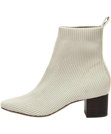 CUSHIONAIRE Women's Neely Stretch Bootie | Memory Foam | Wide Widths Available | Ivory 6.5 Wide - Buy Online on GoSupps.com