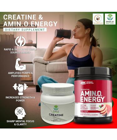 Optimum Nutrition Amino Energy - 65 Servings Fruit Fusion | BCAA Keto Friendly Green Tea & Coffee Extract - 450G - Buy Online on GoSupps.com