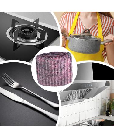 Steel Wool Soap Scrubber | Pot Scrubbers - Pre-Soaped Pads Household Cleaning Tool for Dishes Pots Stovetops Cookware Kitchenware - Buy Online on GoSupps.com