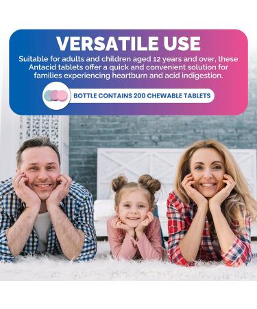 berkley jensen Extra Strength Antacid Tablets Chewable - 750mg Calcium Carbonate Antacids for Heartburn Acid Indigestion Upset Stomach Relief - Assorted Berry Flavor - 200 Count (Pack of 1) - Buy Online on GoSupps.com