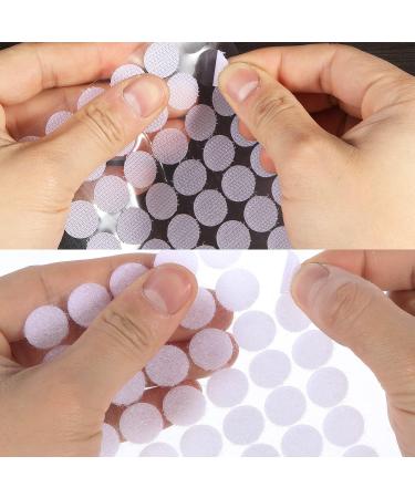 Adhoklop 1248 Pcs (624 Pairs) Dots with Adhesive 0.59 Inch Diameter Hook and Loop Nylon Sticky Back Coins  Adhesive Strips Fastener Round Tapes for School Classroom Teacher Supplies (White) - Buy Online on GoSupps.com