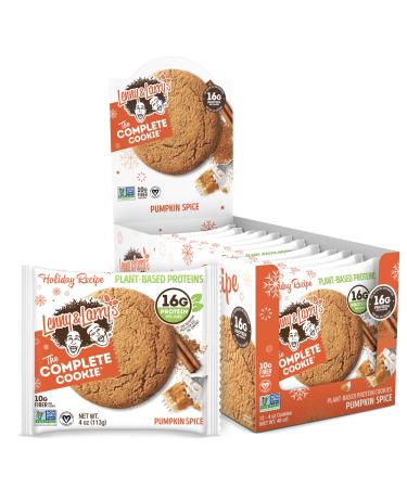 Lenny & Larry's The Complete Cookie, Pumpkin Spice, Soft Baked, 16g Plant Protein, Vegan, Non-GMO, 4 Ounce Cookie (Pack of 12)