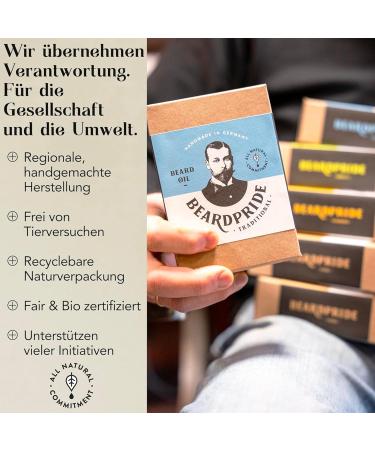 Beardpride Beard Oil for Men - 100% Natural Barbershop Quality Softens Beards Ideal Gift - 30ml - Buy Online on GoSupps.com