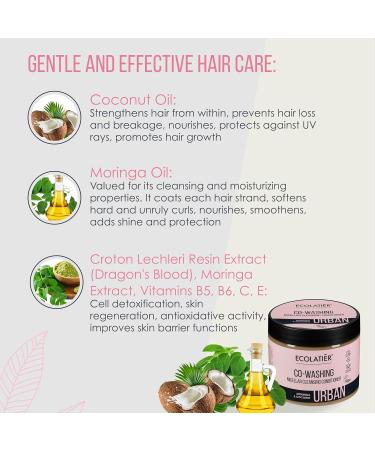 Co Washing Micellar Cleansing Conditioner | 98% Natural Vegan Coconut Oil & Moringa | Best Deep Conditioner for Curly & Dry Hair - 8.5 Fl Oz - Buy Online on GoSupps.com